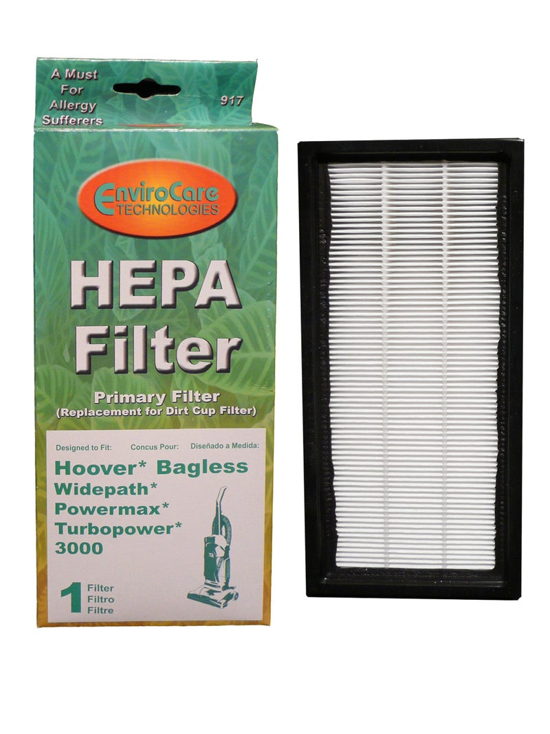فلتر HEPA بديل متميز لجهاز الشفط EnviroCare مصمم ليتناسب مع هوفر بدون كيس Widepath و Powermax و Turbopower 3000